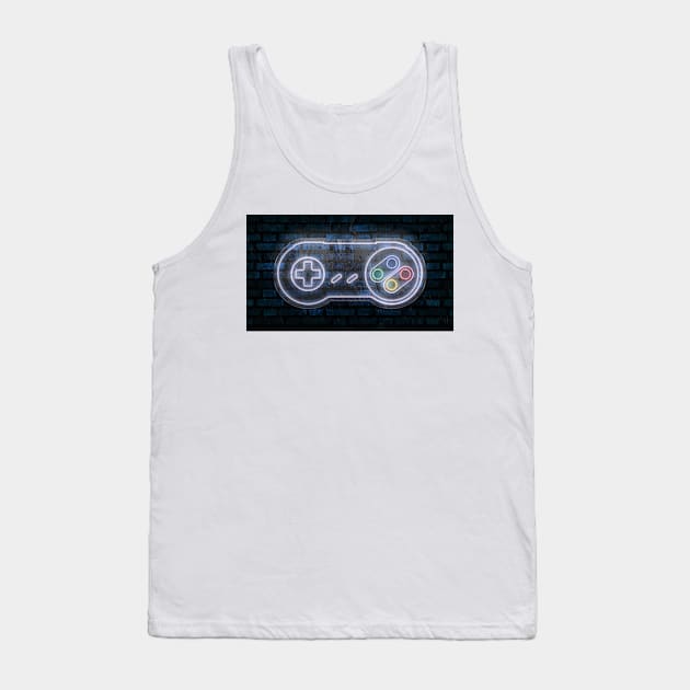 Neon Controller Light in the Rain Tank Top by 1up VS CPU